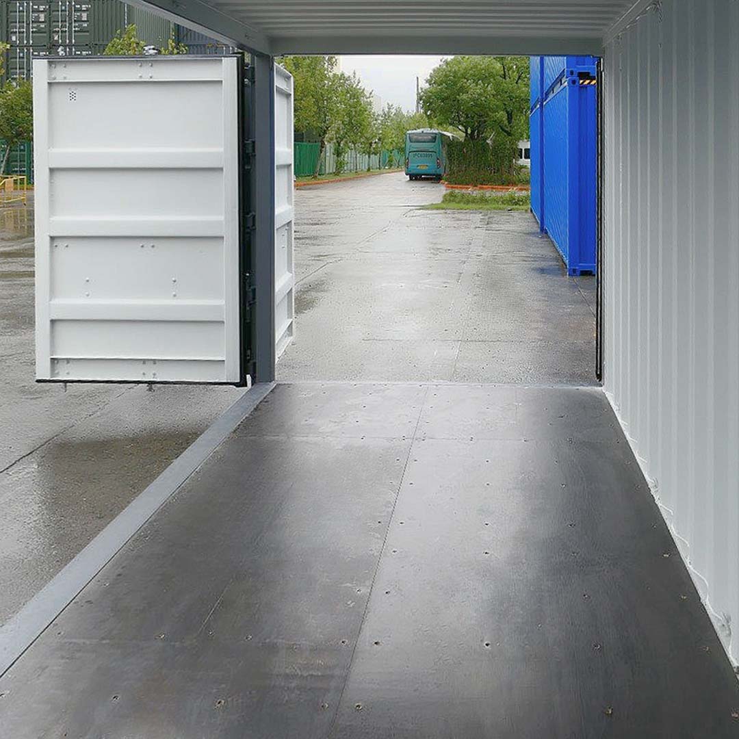 20’ New (1-trip) “Openside” Shipping Container - Custom Cubes