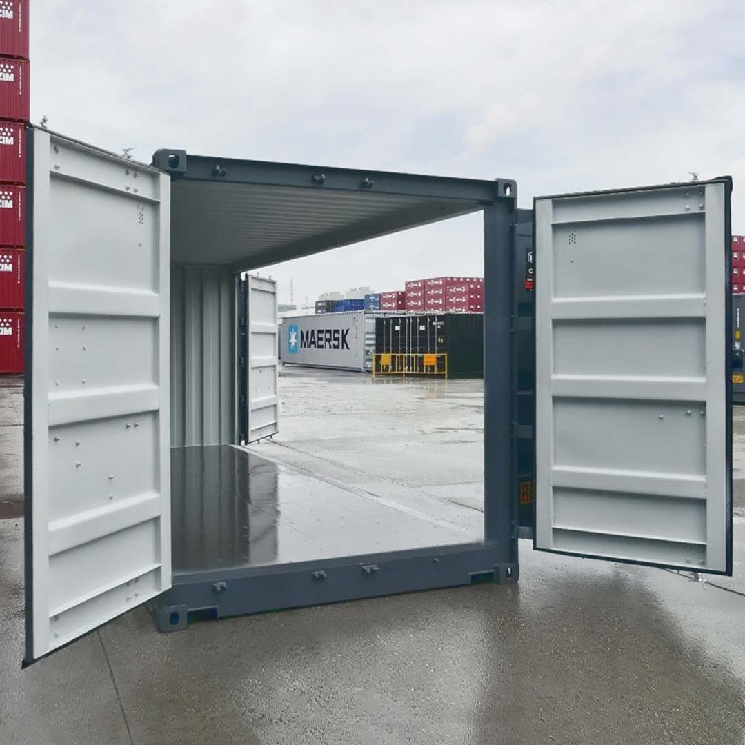 20’ New (1-trip) “Openside” Shipping Container - Custom Cubes